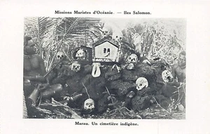 Solomon Islands - MARAU - A Native Cemetery - Human Skulls - Publ. Marist Missio - Picture 1 of 2