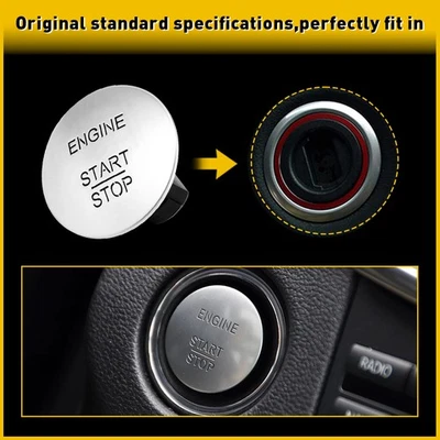 Engine Start Stop Push Fits Mercedes Benz Keyless Go Button Push To Start Button - Imagem 1 de 4