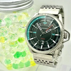 Appearance/Battery Diesel Roll Cage Men'S Watch Silver - Picture 1 of 9