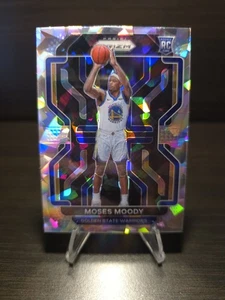 2021-22 Panini Prizm Basketball Cracked Ice #308 Moses Moody RC Rookie Warriors - Bild 1 von 2
