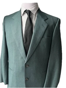 NEW BURDI CHICAGO SUIT 36S SOLID GREEN MADE IN ITALY - Picture 1 of 3
