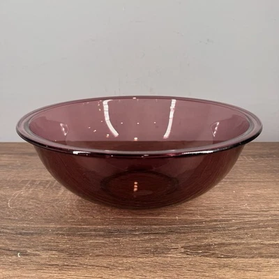 Pyrex Corning 4L Mixing Bowl #326 Cranberry Purple Glass Nesting USA - Image 1 of 4