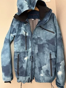 Men's Obermeyer Blue Full Zip Cloud Highlands Jacket Ski Outerwear Large Hiking - Picture 1 of 13