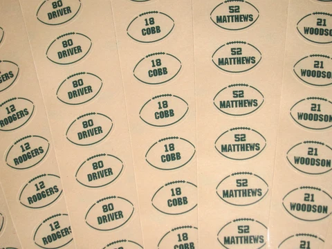 GREEN BAY PACKERS Football Helmet Numbers Decals Qty (3) FULL Size 3M 20MIL Cover