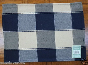 Set 2 Tovagliette Cucina Pranzo e Collezione Casa Windsor Checker Blu - Foto 1 di 1