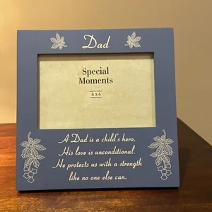 Special Moments Wood “Dad” 4x6 Photo Frame NIB - Picture 1 of 5