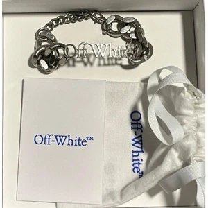 Off-White Virgil Abloh Brass Silver Link Bracelet 'Chunky' Brand New RRP: £295 - Picture 1 of 4