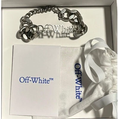 Off-White Virgil Abloh Brass Silver Link Bracelet 'Chunky' Brand New RRP: £295 - Image 1 of 4