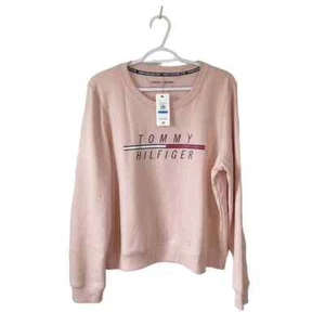 Tommy Hilfiger Pink Long Sleeve Sweater Cotton Blend Size XL - Picture 1 of 12