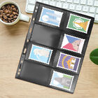 Stamp Collection Inserts Binder with 8 Pockets - 10 Sheets (Black)-CW