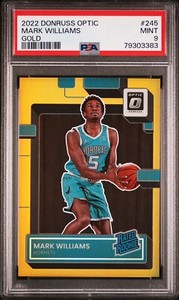 2022 Optic GOLD Mark Williams #'d 5/10 JERSEY NUMBER PSA 9 MINT Rookie RC #9