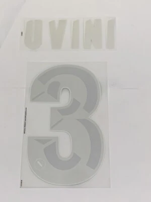 SSC NAPOLI NAMESET KIT NOME+NUMERO Uvini 3 Ufficiale Champions Argento 13/14 - Immagine 1 di 2