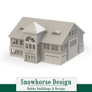 Brick Police Station | Small Urban Collection (HO Scale 1:87) - Picture 1 of 6