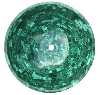 15" Random Malachite Washbasin Sink Luxury Kitchen Vanity Sink Bathroom Decors - Image 1 of 4