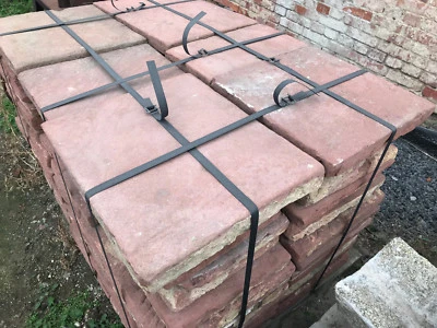 Historische Bodenplatten aus rotem Sandstein 1850 Jahr - Bild 1 von 4