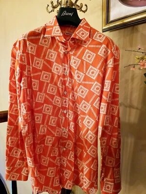 Kiton Napoli Peach Red Orange w/White Shirt Size XL Handmade Italy X-Rare $1,350 - Imagem 1 de 4