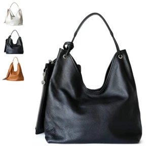 Soft Genuine Leather Hobo Tote Purse Handbag Trendy Shoulder Bag Small/ Large - Picture 1 of 32