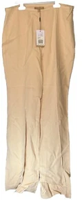 Pantalones de crepé acampanados Michael Kors Collection Nude 2019 beige talla 10 - Imagen 1 de 10