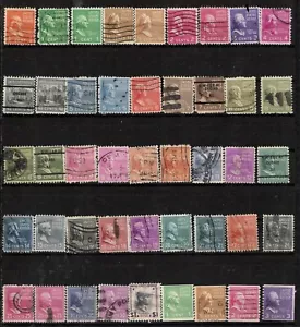 USA 1938 - 39 Scot t's #803 - #842 (45 Different Used Stamps), Cat$15, 4 Views - Picture 1 of 4