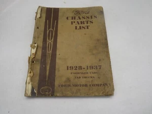 1928-37 Ford original chassis parts catalog No Reserve 1929 1932 1931 1933 1934 - Picture 1 of 6