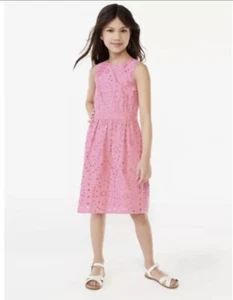Scoop Girls Pink Eyelet Dress Medium (7-8) NEW - Picture 1 of 8