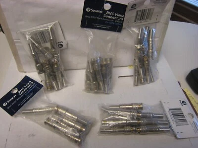 *NEW* Swann BNC Video Connectors for CCTV Cables (RG59 Male - 8 pcs) Lof of 5 - Image 1 of 4