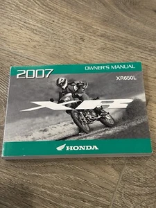OEM HONDA 2007 XR650L OWNERS MANUAL - Picture 1 of 2