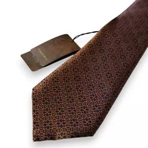 STEFANO RICCI Men's New Tie Brown 100% Silk Made in Italy Free Expedited Ship - Picture 1 of 8