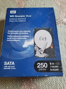 Western Digital Scorpio Blue 250GB Notebook Hard Drive ~ WD2500BEVSRTL~ Sealed - Picture 1 of 1