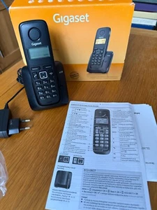 Gigaset A120 Telefon bezprzewodowy z możliwością rozbudowy – Pojedyncza słuchawka – Czarny - Zdjęcie 1 z 9