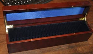 Leuchtturm Mahagoni Stil Platte Münzbox 25 Platten HOLZOPTIK gebraucht SCHÖN!! - Bild 1 von 3