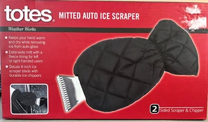 TOTES Black Mitted Ice Scraper 2 Sided Extra Wide Brand New - Picture 1 of 2