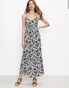 Maxi Vestido LOFT Vine Tirantes con Tirantes - Negro Blanco - Talla Mediana - Imagen 1 de 8