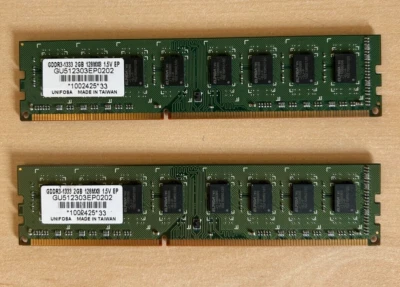 4 Gb RAM (2x2Gb) coppia 2 banchi  -  UNIFOSA - -  DDR3 - 1333 MHz - FunzionantI - Immagine 1 di 2