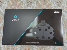 HTV Vive VR Headset in Box - Controllers, Sensors, Tracking, Perfect Condition 