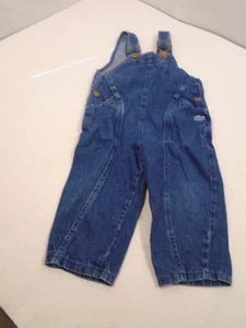 Vintage Izod Lacoste Bib Overalls Toddler size 2T Blue denim 100% cotton - Picture 1 of 5