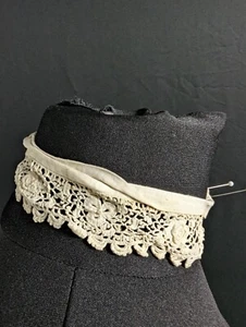 Antique Victorian / Edwardian c. 1900 Irish ? Lace Ladies Stand Collar - Picture 1 of 12