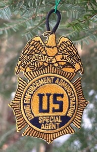 DEA special edition Special Agent TacticalBLK CHRISTMAS ORNAMENT - Very Rare