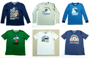 Lot of 6 Youth Boys Kids Large Eddie Bauer Shirts: Hiking Climbing Nature Bear - Picture 1 of 20