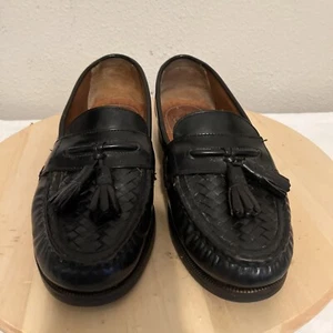 Mocassini GH Bass da uomo in nappa kiltie taglia 9,5 M slip on neri scarpe eleganti casual - Foto 1 di 7