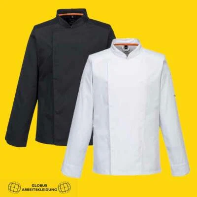 Kochjacke Bäckerjacke Kochbekleidung C838 Portwest schwarz/weiß (Gr.S-XXXL)