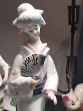 Vintage Lenwile Ardalt Handmade Ceramic Japan Geisha Girl 11” tall Figurine