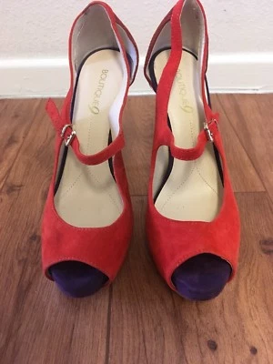 Boutique 9 замшевый металлический каблук вырез платформе Mary Janes насосы каблуки размер 8 - Изображение 1 из 4