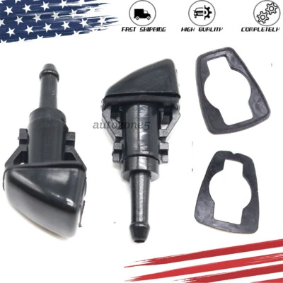 For Chrysler Dodge Ram Charger 2pcs Windshield Washer Wiper Spray Fluid Nozzle Foto 1 de 4