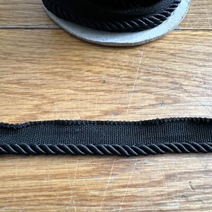 Flanged cord 5mm black twisted acetate 2m New Condition - Picture 1 of 1