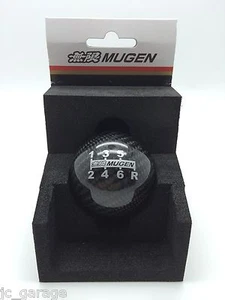 MUGEN CARBON FIBER RED 6 SPEED SHIFT GEAR KNOB HONDA CL7 CL9 FD2 FN2 DC5 S2000 - Picture 1 of 4