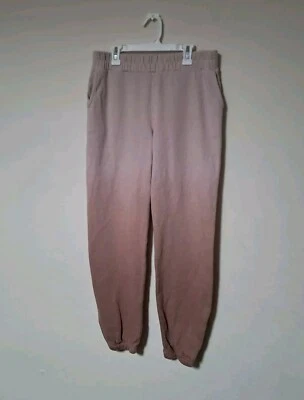 Monrow Women's High Rise Ombre Dry Rose Knit Jogger Size M. MISSING DRAWSTRING - Image 1 of 4