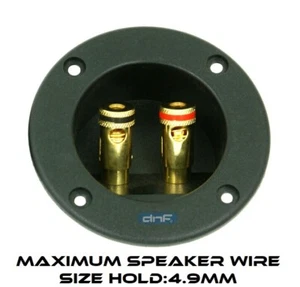 SPEAKER BOX TERMINAL ROUND SPRING CUP CONNECTOR SUBWOOFER ENCLOSURE WIRE INSTALL - Picture 1 of 4