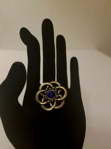 BLUE STAR BROOCH WITH BACK CLASP - Picture 1 of 2