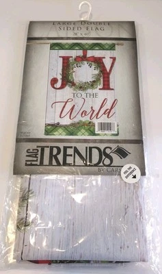 NOVA Bandeira Tendências por Carson Grande 28 x 40 Jardas Bandeira "Joy To The World" Lado Duplo - Imagem 1 de 3